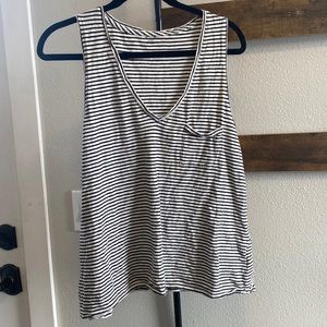 Black and white striped tank top